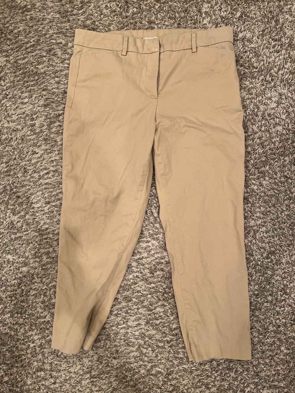 Liz Claiborne Tan Khaki Straight Chinos
